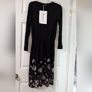 Floral long sleeve simier fariry dress NWT M